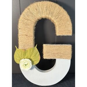Homemade "G" Grey With Flower Decor Use 10"x10"x1.5"